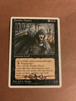 MTG Magic Zombie Master Signed Artist Proof x1 4th Edition Jeff A Menges - Image 1