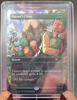 Nature's Claim Avatar: The Last Airbender Secret Lair MTG Rainbow Foil Near Mint - Image 3