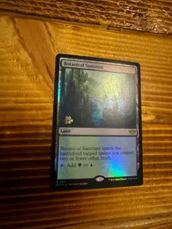 MTG Outlaws Thunder Junction Botanical Sanctum #267 Prerelease Promo Foil LP/NM - Image 1