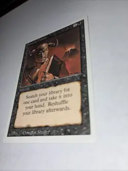 Magic the Gathering Demonic Tutor Revised Edition Regular LP - Image 2