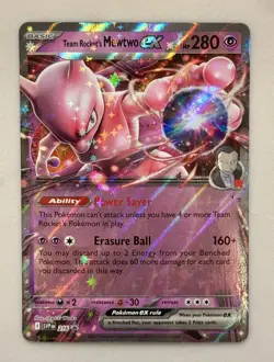Pokemon Team Rocket's Mewtwo ex 216 Black Star Promo Destined Rivals - NM/Mint - Image 1