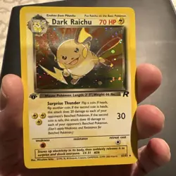 Pokemon Dark Raichu 83/82 Holo Rare 1st Edition Vintage Great Condition - Image 1