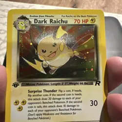 Pokemon Dark Raichu 83/82 Holo Rare 1st Edition Vintage Great Condition - Image 2