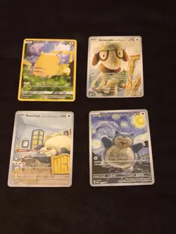 4 Starry Night Pokemon x Van Gogh Promo Card - NM - Image 1