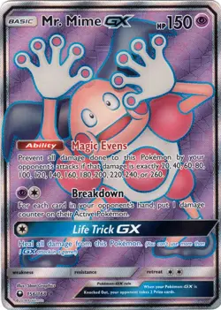 Lightly Played Mr. Mime GX - 156/168 - Full Art Ultra Rare Pokemon Celestial Sto - Image 1