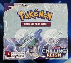Pokemon 2021 Sword & Shield Chilling Reign Booster Box TCG Sealed Nm Mint - Image 1