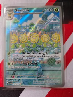 Sunflora 169/167 Pokemon TCG Sv06: Twilight Masquerade Illustration Rare NM - Image 1
