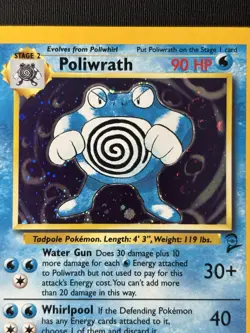 SWIRL Pokemon Poliwrath 15/130 Base Set 2 Holo Rare (LP - Lightly Played) - Image 4
