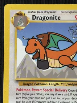 Pokemon Dragonite Stamped WB First Movie WOTC Black Star Promo 5 (LP) - Image 3