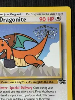 Pokemon Dragonite Stamped WB First Movie WOTC Black Star Promo 5 (LP) - Image 4
