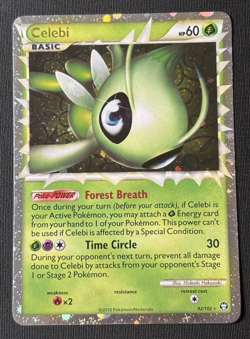 Pokemon Celebi Prime 92/102 HGSS Triumphant Holo Rare Card (EXCELLENT - LP) - Image 1