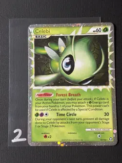 Pokemon Celebi Prime 92/102 HGSS Triumphant Holo Rare Card (EXCELLENT - LP) - Image 4
