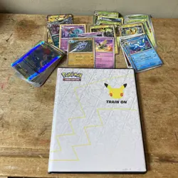 Pokemon TCG Jumbo Card Binder W/ Pikachu & Zappos ex + Loose Cards See Pics - Image 1