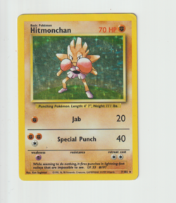 Hitmonchan 7/102 - Base Set Holo Rare - WOTC Vintage Pokemon TCG - Image 4