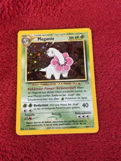 GERMAN Meganium 10/111 Meganie Neo Genesis 2001 Holo Rare WOTC Pokemon Card Lp- - Image 1