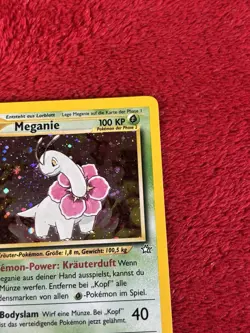 GERMAN Meganium 10/111 Meganie Neo Genesis 2001 Holo Rare WOTC Pokemon Card Lp- - Image 2
