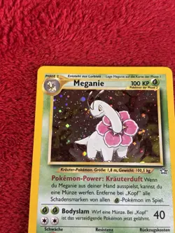 GERMAN Meganium 10/111 Meganie Neo Genesis 2001 Holo Rare WOTC Pokemon Card Lp- - Image 3