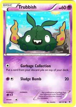 Pokemon - Trubbish - 48/101 - Common - BW - Noble Victories - NM - Image 1