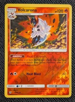 Pokemon Volcarona Shining Legends 13/73 Reverse Holo Uncommon - LP - Image 1