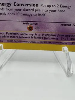 1st Edition Gastly 33/62 Uncommon Fossil Pokemon Card LP - Image 2