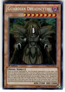 Yugioh - Guardian Dreadscythe DRLG-EN010 1st Edition Secret Rare NM - Image 1