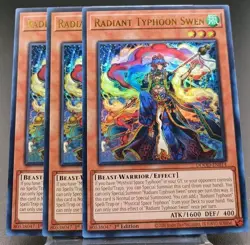 Radiant Typhoon Swen x3 DOOD-EN014 Ultra Rare 1st Edition NM Playset Yugioh TCG - Image 1