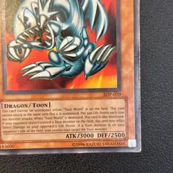 Yu-Gi-Oh! Blue-Eyes Toon Dragon Super Rare SDP-020 Unlimited Edition 1996 - Image 5