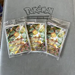 Eevee - SVP173 Promo Scarlet and Violet Pokemon Card Foil - SEALED X3 - Image 2
