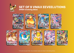 Pokemon Eeveelution Vmax Ultra Rare 9 Card Complete Set - Image 1