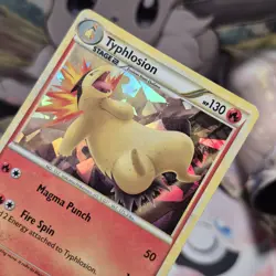 Typhlosion 32/123 - Pokemon Heart Gold Soul Silver Holo Card Cracked Ice - HP - Image 5
