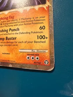 Machamp Prime 95/102 Ultra Rare Holo HGSS Triumphant Pokemon Card MP - Image 3