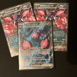 Pokemon TCG Pecharunt Ex 085/064 Shrouded Fable Full Art NM x3 cards - Image 1