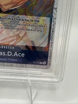 PORTGAS D. ACE 2025 ONE PIECE EN #P-074 CARD THE BEST VOL. 2 ARENA GEM MINT 10 - Image 3
