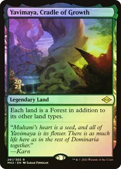 Yavimaya Cradle of Growth FOIL PRERELEASE 261/303 Rare Modern Horizons 2 MH2 MTG - Image 1