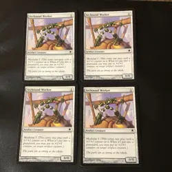 Arcbound Worker x4 Darksteel Ex Condition see pics front back - Image 1