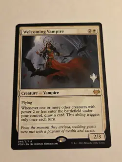 Welcoming Vampire (Promo) X1 VOW MTG Innistrad: Crimson Vow STAMPED - Image 1