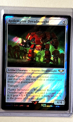 2022 MTG Magic the Gathering Warhammer 40k Surge Foil #164 Redemptor Dreadnought - Image 1