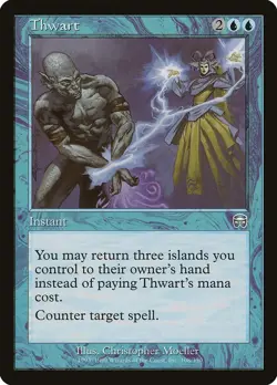 MTG Thwart Mercadian Masques Uncommon LP - Image 1