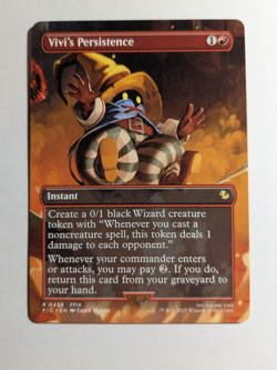 Vivi's Persistence Borderless 0458 Non-Foil Regular MTG Final Fantasy English - Image 1