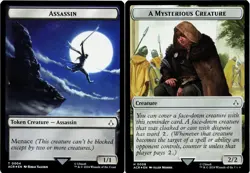 Assassin / A Mysterious Creature (Token) - Foil - [Assassin's Creed] MTG - Image 2