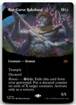 Rot-Curse Rakshasa (Borderless) #339 MTG Tarkir TDM NM X1 - Image 1