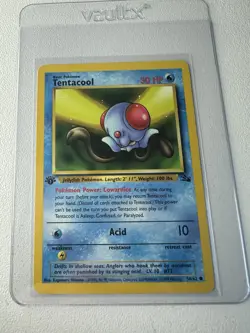 Tentacool 1st Edition 56/62 Common Fossil WOTC Vintage Pokemon - Image 1