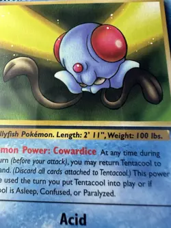 Tentacool 1st Edition 56/62 Common Fossil WOTC Vintage Pokemon - Image 2