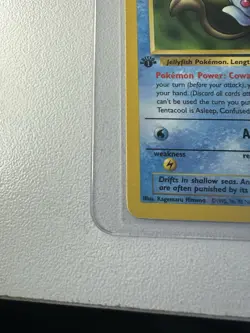 Tentacool 1st Edition 56/62 Common Fossil WOTC Vintage Pokemon - Image 3