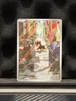 Litleo 139/132 Illustration Rare (IR) Full Art Holo Pokemon Mega Evolution NM - Image 1