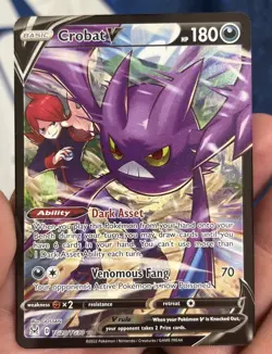 Pokemon TCG Lost Origin Trainer Gallery TG20 Crobat V Full Art Ultra Rare - Image 1