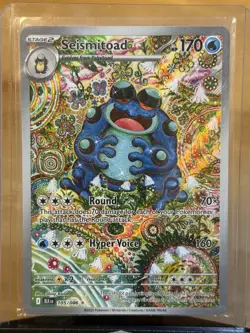 Pokemon TCG Seismitoad Illustration Rare Black Bolt 105/086 - Image 1