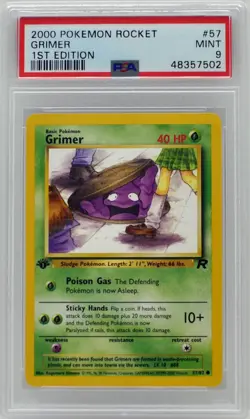 Pokemon 1st Edition Grimer 57/82 Team Rocket PSA 9 MINT - Image 3