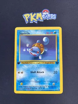 Pokemon TCG Squirtle Team Rocket 68/82 Regular 1st Edition LP. - Image 1