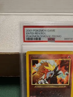 Pokemon TCG: Entei Reverse Holo Foil Movie Promo #34 2001 PSA 5, EX with Swirl! - Image 2
